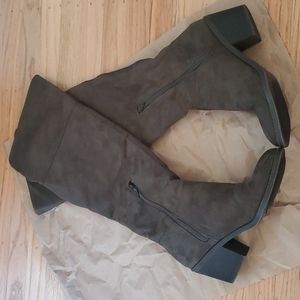 Soda Olive Army Green Over the Knee Tall Boots Size 7